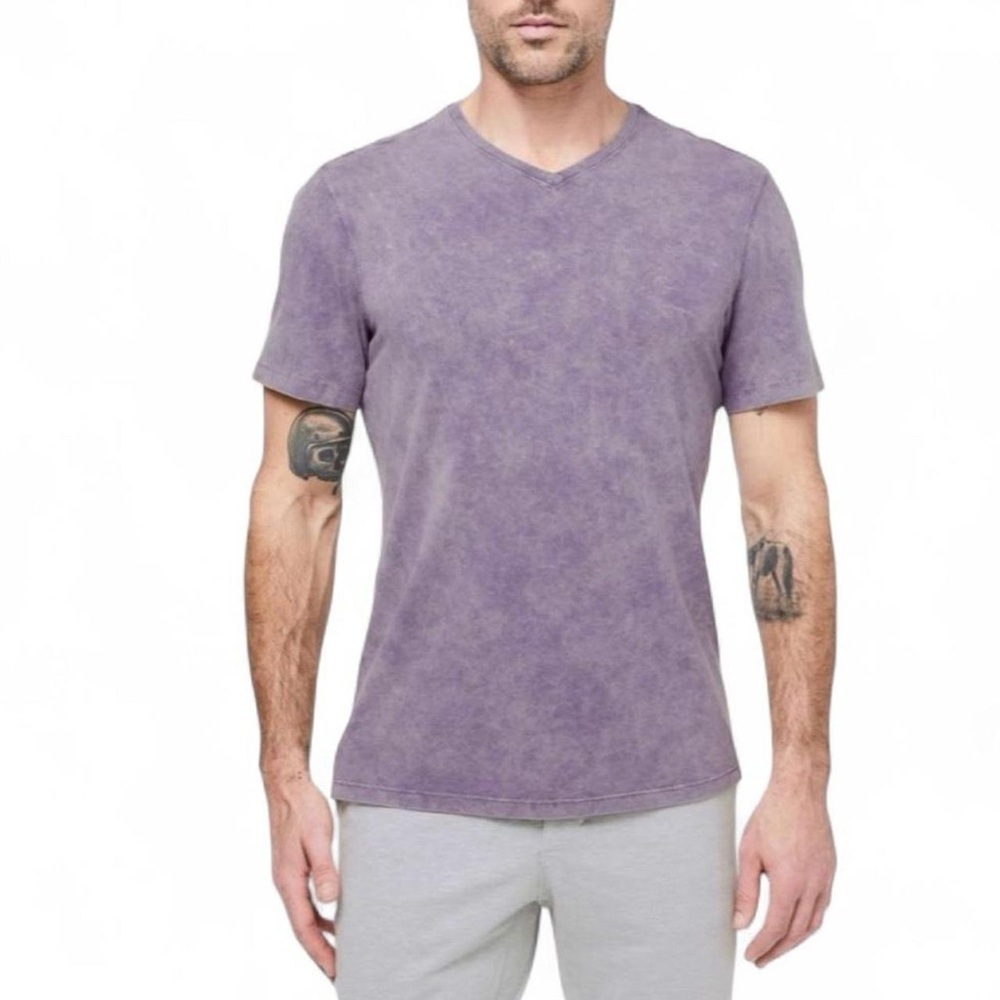 Lululemon Purple Acid Wash V-Neck Tee | Men’s L
